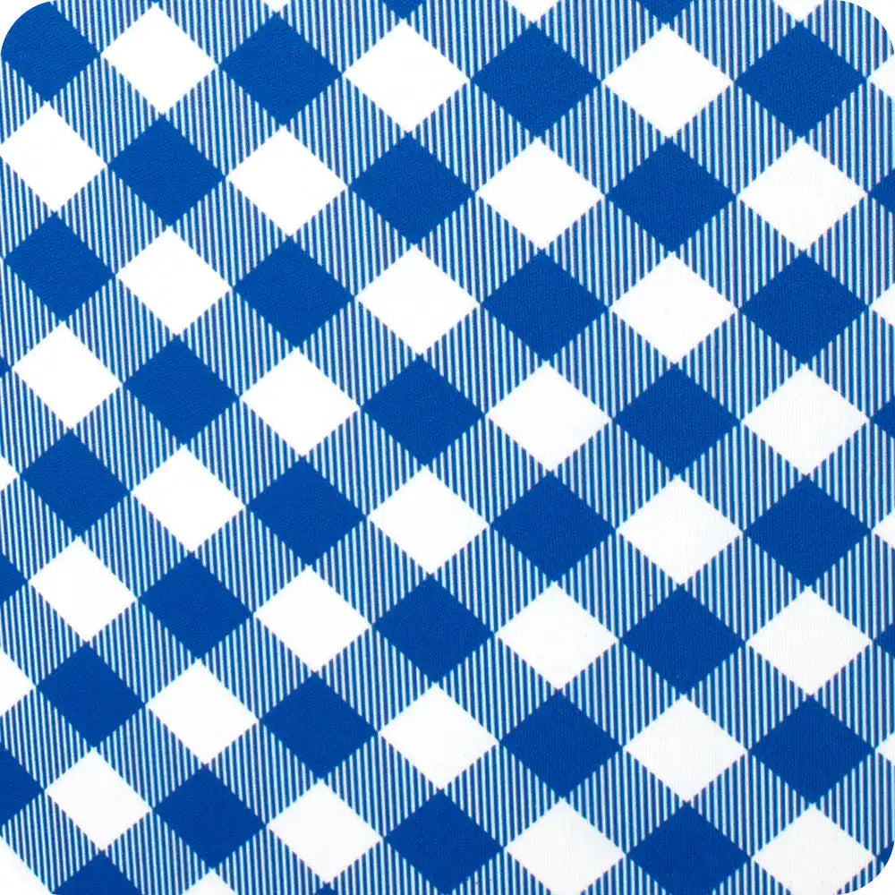 Gameday Gingham Royal Medium Iced Cup Coolie