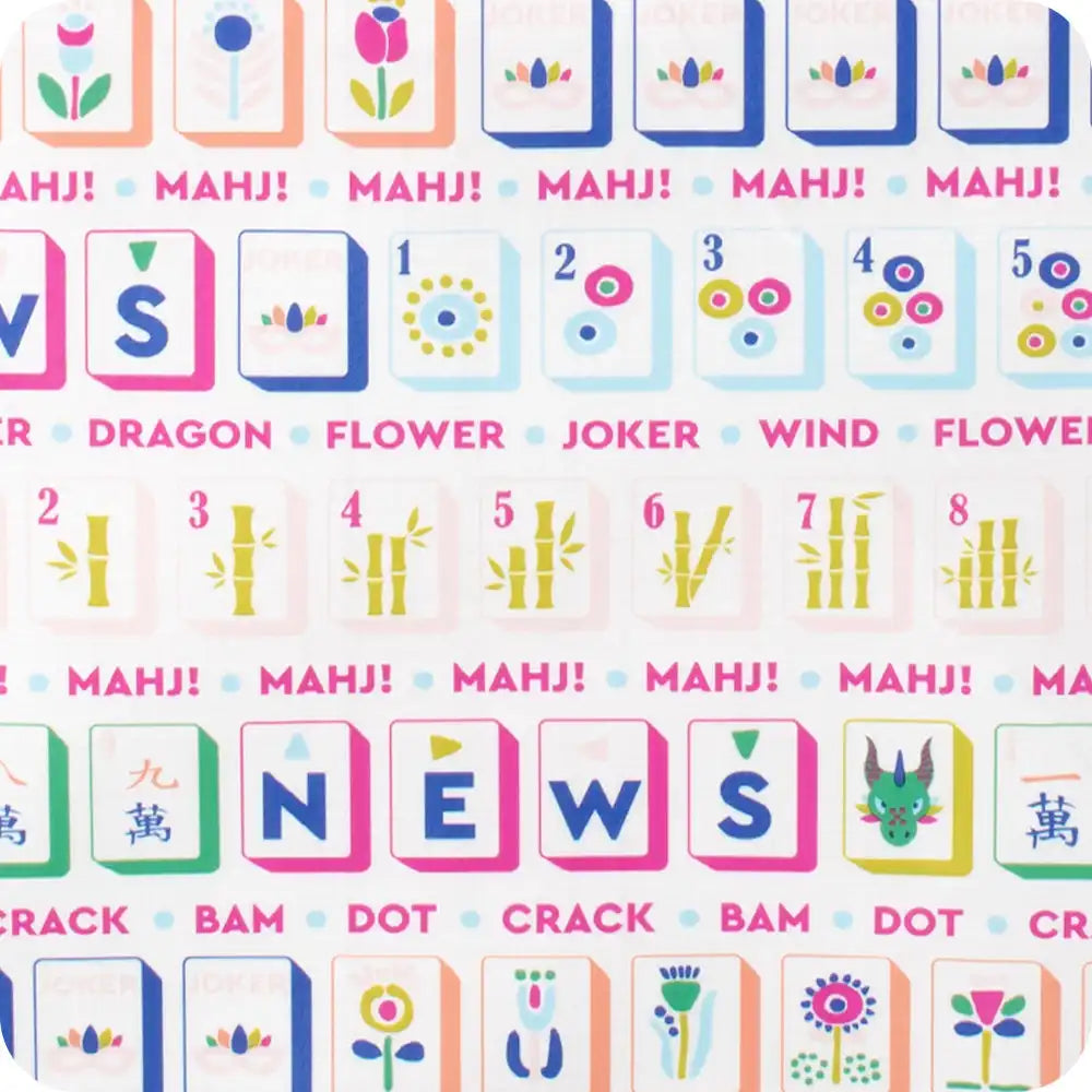Mahjong Tiles Tall Reusable Gift Bag