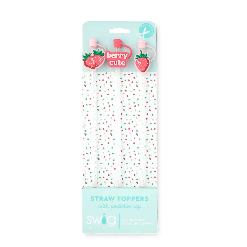 Strawberry Shortcake Straw Topper Set