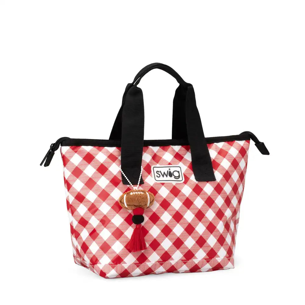 Gameday Gingham Red + Black Lunchi Lunch Bag