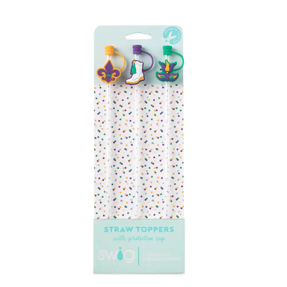 Mardi Gras Straw Topper Set